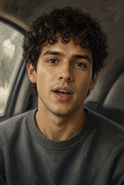 Illustrated portrait of Angel Moreno