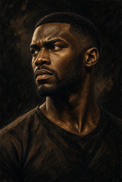 Illustrated portrait of David Goggins