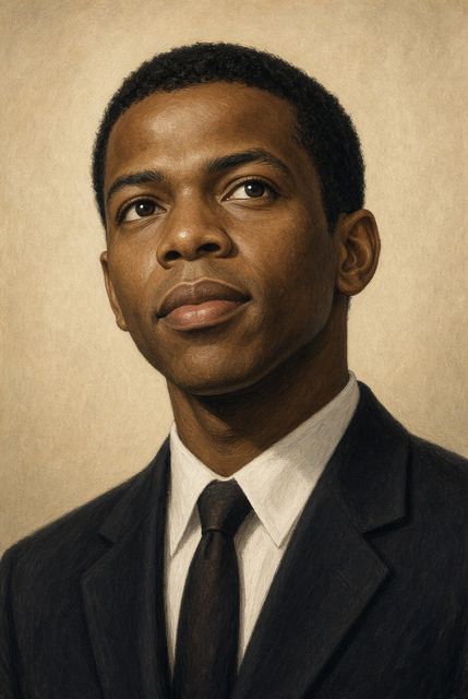 Illustrated portrait of John Lewis