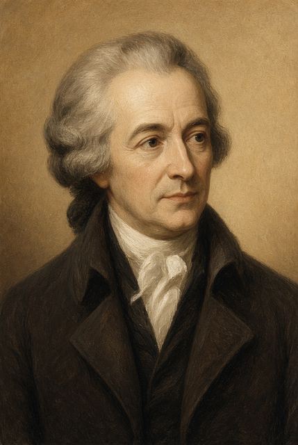 Illustrated portrait of Thomas Paine